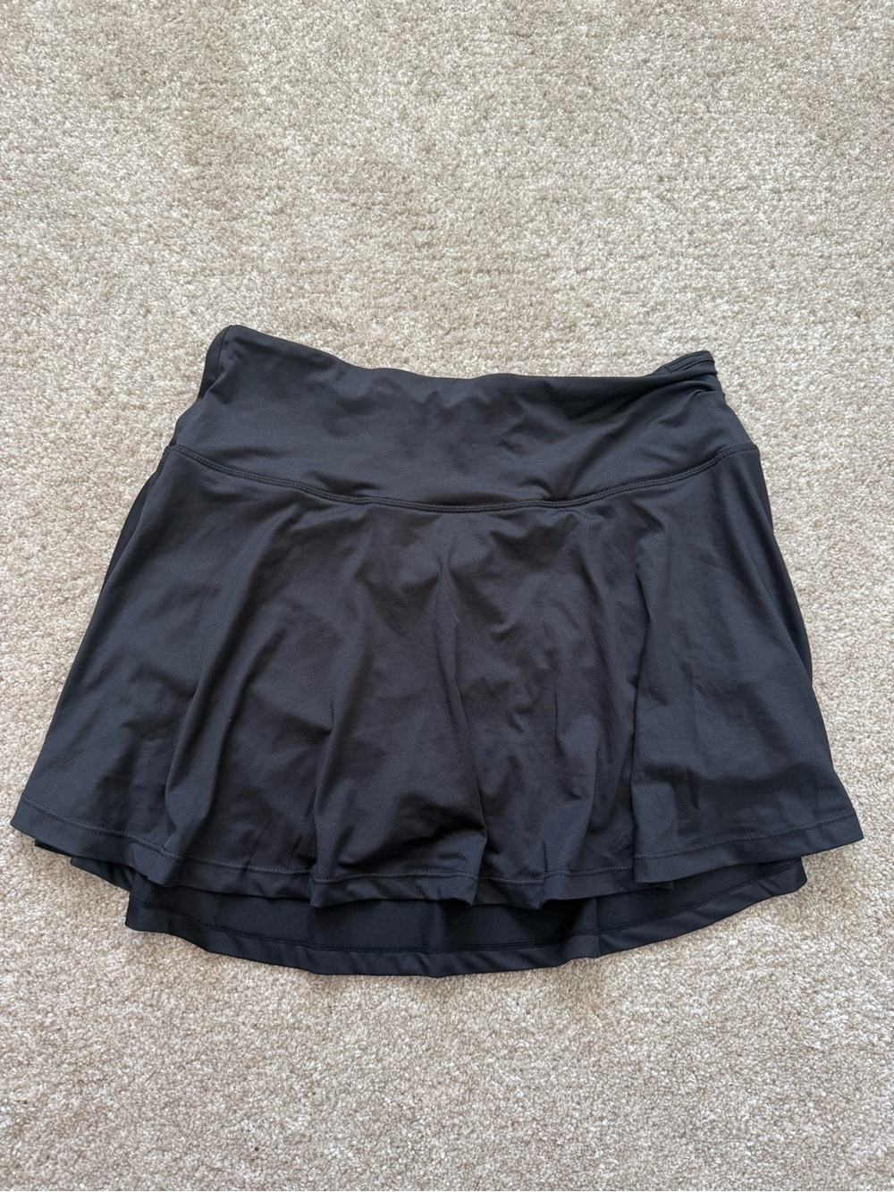 Black Active Mini Skirt with Integrated Shorts